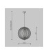 Roots Modern 43cm Spherical Pendant Ceiling Light Black 1xE27 Beige Shade-3