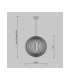 Roots Modern 50cm Spherical Pendant Ceiling Light Black 1xE27 Beige Shade-4