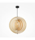 Roots Modern 60cm Spherical Pendant Ceiling Light Black 1xE27 Beige Shade-1