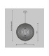 Roots Modern 60cm Spherical Pendant Ceiling Light Black 1xE27 Beige Shade-3