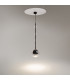 Ros Modern Dome Pendant Ceiling Light Black 1xGU10 Glass Shade-2