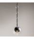 Ros Modern Dome Pendant Ceiling Light Black 1xGU10 Glass Shade-4