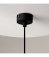 Ros Modern Dome Pendant Ceiling Light Black 1xGU10 Glass Shade-5
