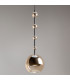 Ros Modern Dome Pendant Ceiling Light Black 1xGU10 Amber Shade-4