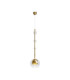 Ros Modern Dome Pendant Ceiling Light Brass 1xGU10 Glass Shade-1