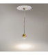 Ros Modern Dome Pendant Ceiling Light Brass 1xGU10 Glass Shade-2