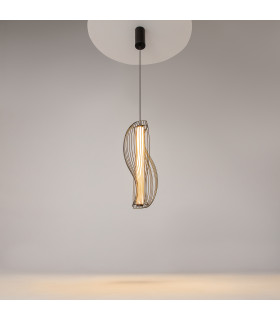 Shadows Of The Past Modern Wire Frame Pendant Ceiling Light Black 3000K 1200lm White Shade-2