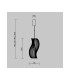 Shadows Of The Past Modern Wire Frame Pendant Ceiling Light Black 3000K 1200lm White Shade-7