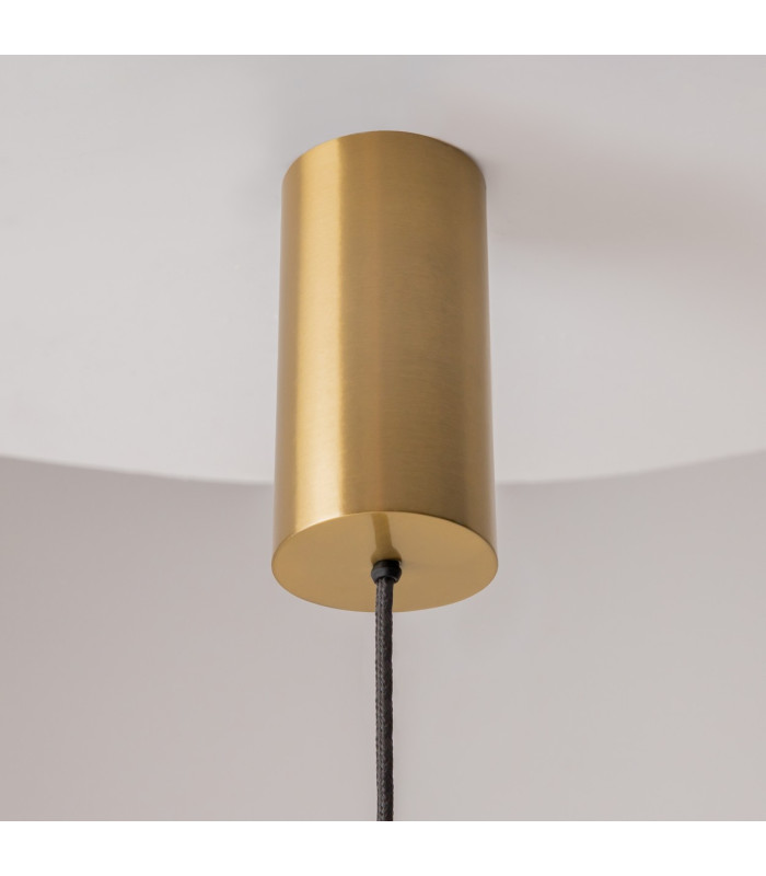 Shadows Of The Past Modern Wire Frame Pendant Ceiling Light Brass 3000K 1400lm White Shade-6