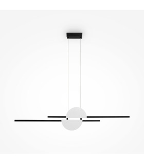 Skyline Modern Bar Pendant Ceiling Light Black 4000K 900lm White Shade-1
