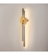 Skyline I Modern Integrated LED Wall Lamp Black 4000K 700lm Brass Shade-2