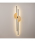 Skyline I Modern Integrated LED Wall Lamp Black 4000K 700lm Brass Shade-4