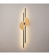 Skyline II Modern Integrated LED Wall Lamp Black 4000K 700lm Brass Shade-4