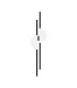 Skyline II Modern Integrated LED Wall Lamp Black 4000K 800lm White Shade-1