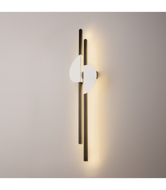 Skyline I Modern Integrated LED Wall Lamp Black 4000K 800lm White Shade-2