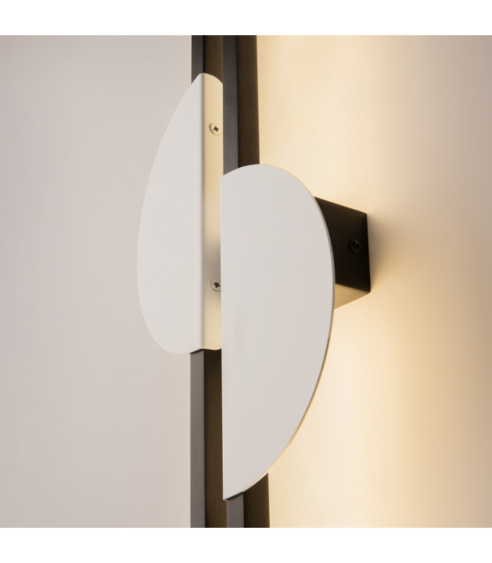 Skyline I Modern Integrated LED Wall Lamp Black 4000K 800lm White Shade-5