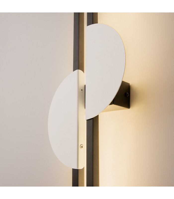 Skyline II Modern Integrated LED Wall Lamp Black 4000K 800lm White Shade-5