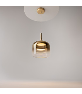 Spirito Modern Dome Pendant Ceiling Light Gold 3000K 1600lm-2