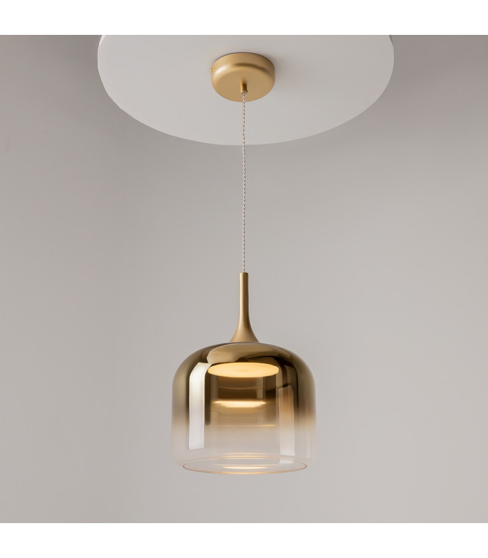 Spirito Modern Dome Pendant Ceiling Light Gold 3000K 1600lm-5