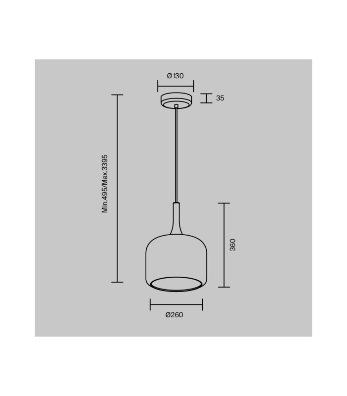 Spirito Modern Dome Pendant Ceiling Light White 3000K 1600lm-7