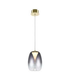 Splash Modern Dome Pendant Ceiling Light Gold 3000K 280lm Smoky Shade-1
