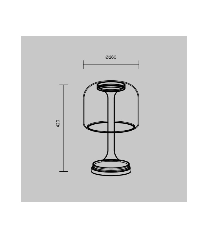 Spirito Modern Integrated LED Table Lamp Dimmable White 3000K 820lm-6