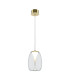 Splash Modern Dome Pendant Ceiling Light Gold 3000K 620lm Glass Shade-1