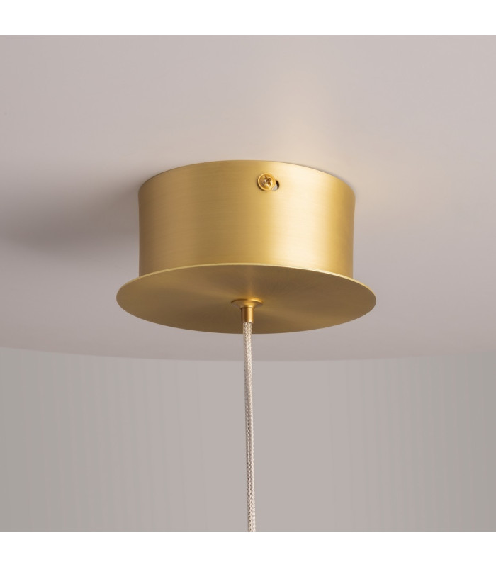 Splash Modern Dome Pendant Ceiling Light Gold 3000K 620lm Glass Shade-5