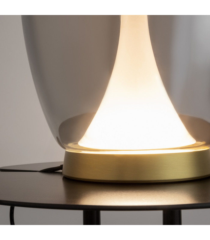 Splash Modern Integrated LED Table Lamp Gold 3000K 360lm Smoky Shade-5