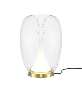 Splash Modern Integrated LED Table Lamp Gold 3000K 800lm Glass Shade-1