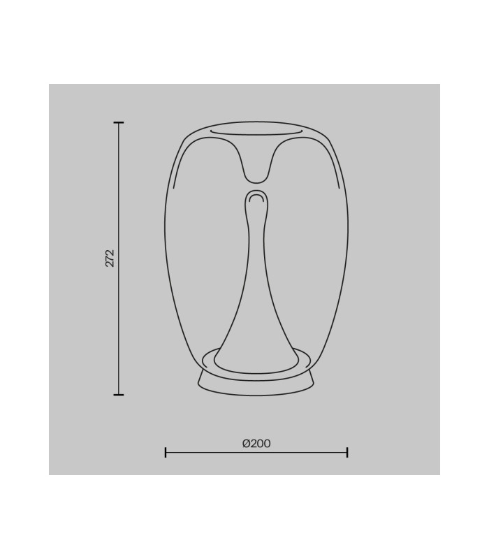 Splash Modern Integrated LED Table Lamp Gold 3000K 800lm Glass Shade-6