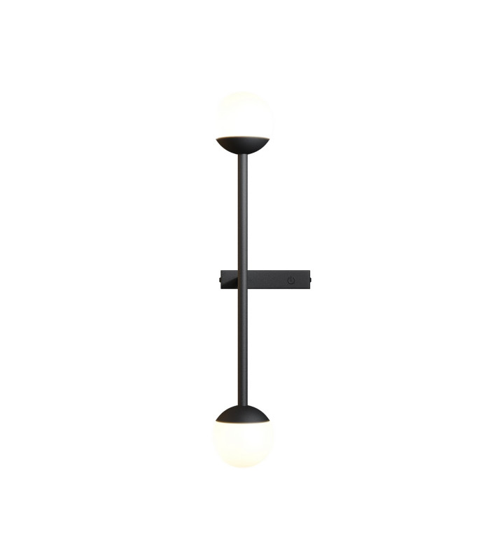 Touch Modern Integrated LED Wall Lamp Black Touch Control 3000K 800lm White Shade-1