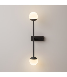 Touch Modern Integrated LED Wall Lamp Black Touch Control 3000K 800lm White Shade-2