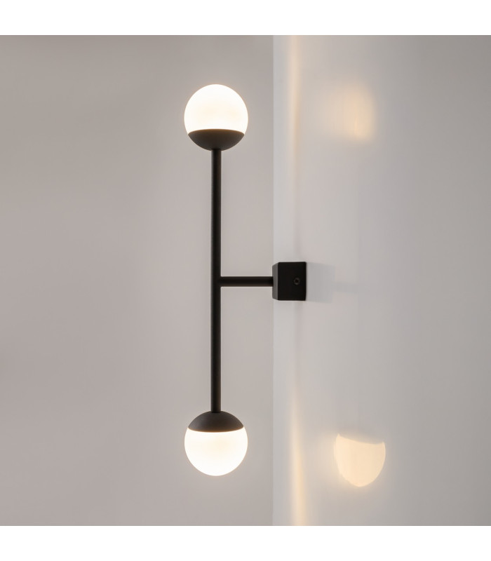 Touch Modern Integrated LED Wall Lamp Black Touch Control 3000K 800lm White Shade-5