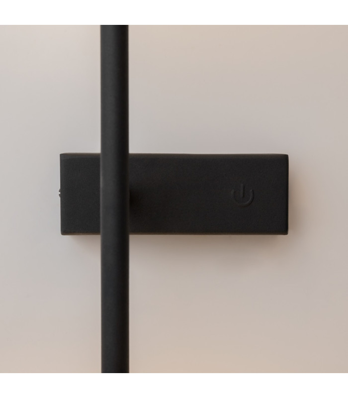 Touch Modern Integrated LED Wall Lamp Black Touch Control 3000K 800lm White Shade-6