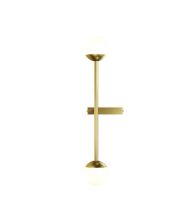 Touch Modern Integrated LED Wall Lamp Brass Touch Control 3000K 800lm White Shade-1