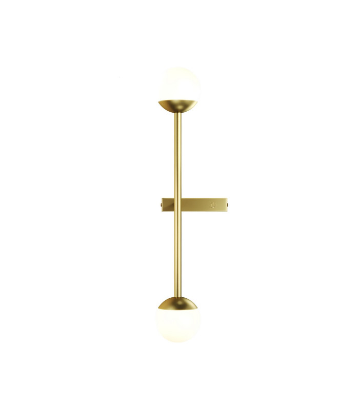Touch Modern Integrated LED Wall Lamp Brass Touch Control 3000K 800lm White Shade-1