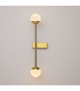 Touch Modern Integrated LED Wall Lamp Brass Touch Control 3000K 800lm White Shade-2