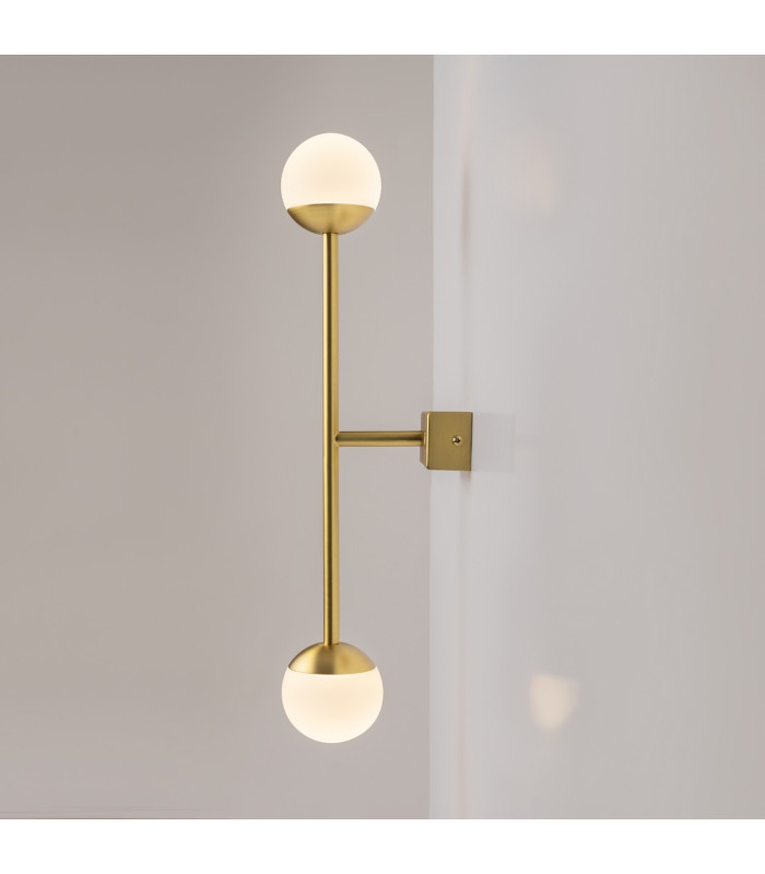 Touch Modern Integrated LED Wall Lamp Brass Touch Control 3000K 800lm White Shade-5