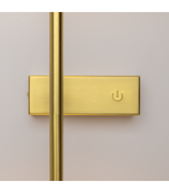 Touch Modern Integrated LED Wall Lamp Brass Touch Control 3000K 800lm White Shade-6
