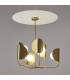 Tropic Modern Multi Arm Pendant Ceiling Light Brass 6xG9 White Shade-2