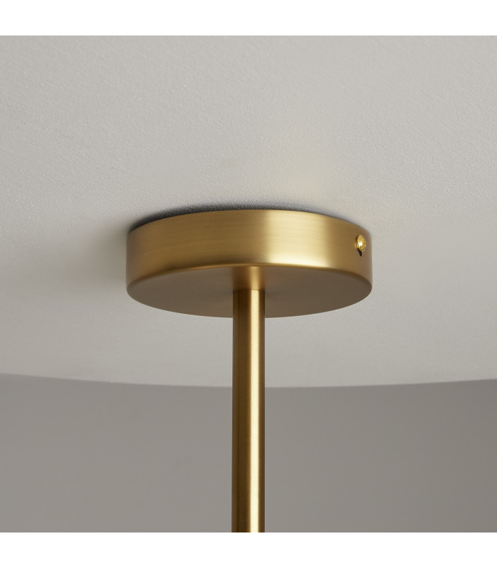 Tropic Modern Multi Arm Pendant Ceiling Light Brass 6xG9 White Shade-5