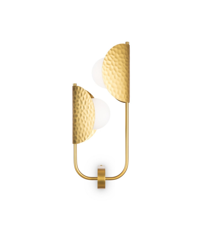 Tropic II Modern Wall Lamp Brass 2xG9 White Shade-1