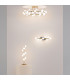 Tessara Modern Integrated LED Semi Flush Ceiling Light Gold 3000K 4100lm White Shade-4