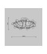 Tessara Modern Integrated LED Semi Flush Ceiling Light Gold 3000K 4100lm White Shade-6