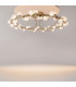 Tessara Modern 80cm Integrated LED Semi Flush Ceiling Light Gold 3000K 5600lm White Shade-2