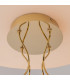 Tessara Modern 80cm Integrated LED Semi Flush Ceiling Light Gold 3000K 5600lm White Shade-5