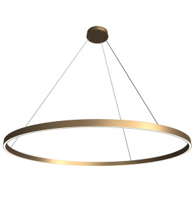 Rim Modern 120cm Pendant Ceiling Light Brass 3000K 4800lm White Shade-1