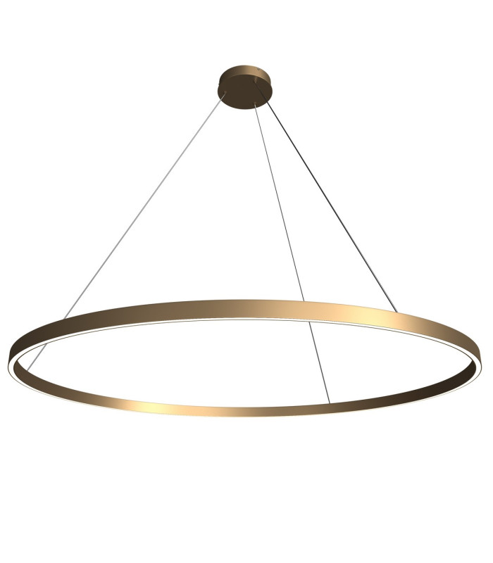 Rim Modern 120cm Pendant Ceiling Light Brass 3000K 4800lm White Shade-1