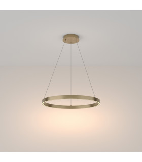 Rim Modern 60cm Pendant Ceiling Light Brass 3000K 2200lm White Shade